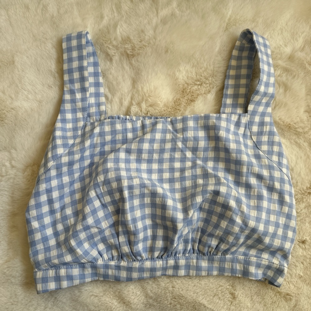 Blue Gingham Top